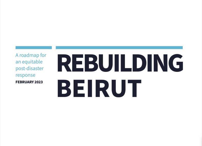 Cover of Rebuilding Beirut report