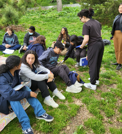 Green Team naturalist walk with Columbia World Projects team 